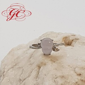 【肌容雪】天然緬甸A貨粉紫翡翠葫蘆戒指 編號646