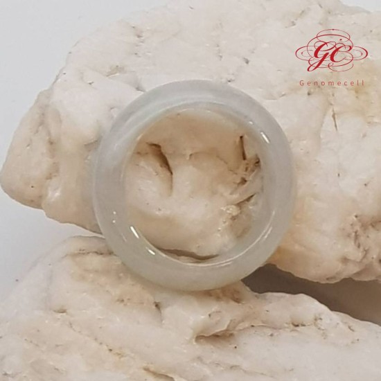 【肌容雪】天然緬甸A貨白底飄花翡翠戒指 編號634 