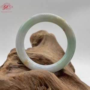 【肌容雪】天然緬甸A貨冰多彩翡翠特色手鐲 編號591(鐲寬 53.8mm #17.5號)