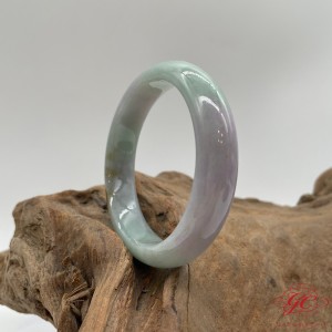 【肌容雪】緬甸天然A貨翡翠福祿壽春帶彩手鐲 編號372(鐲寬 56.8mm #18.5號)
