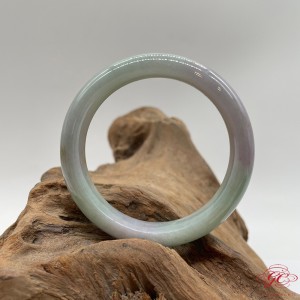 【肌容雪】緬甸天然A貨翡翠福祿壽春帶彩手鐲 編號372(鐲寬 56.8mm #18.5號)
