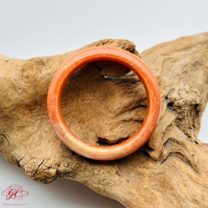 【肌容雪】天然緬甸A貨紅翡翠手鐲 編號590(鐲寬 55.6mm #18號)