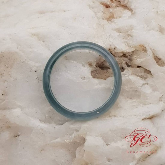 【肌容雪】天然緬甸A貨冰藍翡翠戒指 編號626