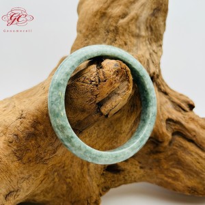 【肌容雪】天然緬甸A貨滿圈飄花翡翠特色手鐲 編號136 (鐲寬55.5mm #18號) 