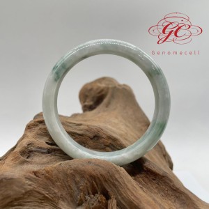 【肌容雪】天然緬甸A貨飄花翡翠特色美鐲 編號195 (鐲寬58.1mm #19號)