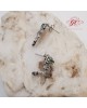【肌容雪】天然緬甸A貨綠翡翠貓咪造型耳丁 編號507