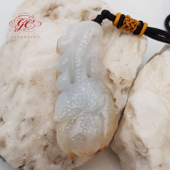 【肌容雪】天然緬甸A貨黃翡翠玉蘭花吊飾 編號515