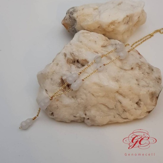 【肌容雪】天然緬甸A貨白冰翡翠葫蘆造型項鍊 編號597