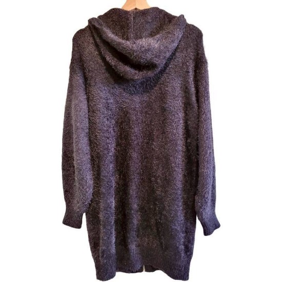 二手奢侈品香奈兒CHANEL黑色羊毛外套(9.9新, 肩60胸60長95)-編號L234