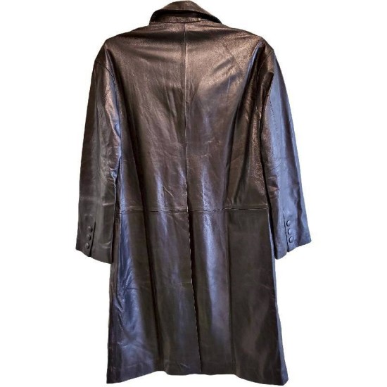 二手奢侈品普拉達Prada小牛皮外套(9.9新, 肩48胸48長104)-編號L237