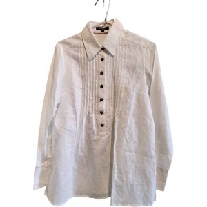 二手奢侈品巴寶麗白色襯衫(9.9新, 肩38胸48長74)-編號L239