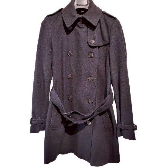 二手奢侈品巴寶麗Burberry黑色羊毛外套-編號L243