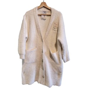 二手奢侈品香奈兒CHANEL白色羊絨毛外套(9.9新, 肩56胸64長100)-編號L245