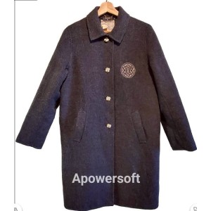 二手奢侈品香奈兒中古款手工外縫線刺繡羊毛外套(9.9新, 肩40胸52長100)-編號S17