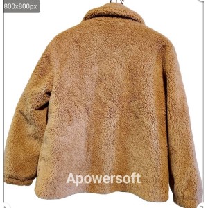 二手奢侈品BurberryTB新款泰迪熊羊羔毛外套(9.9新, 肩48胸50長70)-編號S18