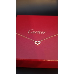 GC奢世美物二手美品-Catier卡地亞心型粉鑽項鍊