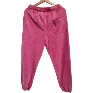 二手奢侈品香奈兒Chanel粉色棉質運動褲 (9.9新, 腰37臀52長102)-編號S104