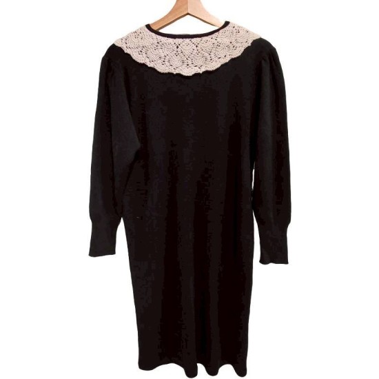 二手奢侈品愛馬仕Hermès黑色連身裙 (9.9新, 肩48胸50長100)-編號S106