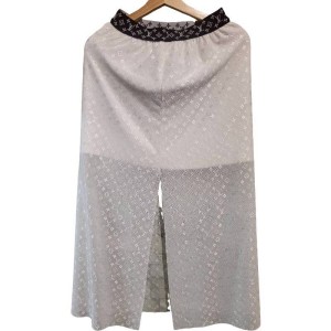 二手奢侈品LV路易威登花紋長裙 (後開叉有漏線，特惠價)(9.9新, 腰30有彈性臀48長86)-編號S111