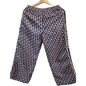 二手奢侈品迪奧Christian Dior 海軍藍Oblique 運動褲(9.9新, 腰36臀50長90)-編號S112