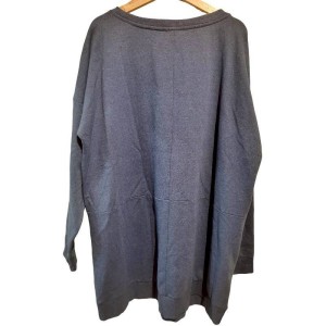 二手奢侈品迪奧藍色Christian Dior Sports 落肩V領長袖上衣(9.9新, 肩82胸72長89)-編號S113