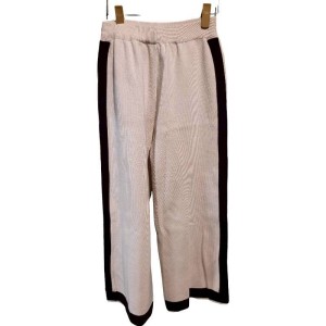 二手奢侈品香奈兒Chanel 米色針織9分長褲(9.9新, 腰32臀52長89)-編號S122