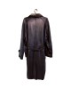 二手奢侈品Chanel香奈兒黑色皮革長版大衣 (9.9新, 肩56胸60長127)-編號S133