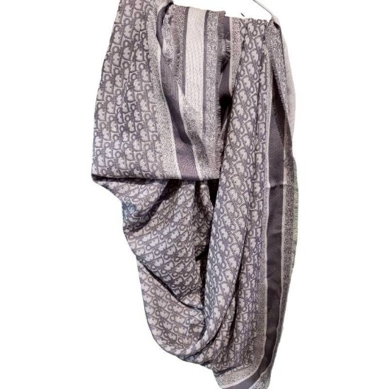 二手奢侈品Dior迪奧Dior Oblique 披肩 (9.9新, 長140寬140)-編號S139