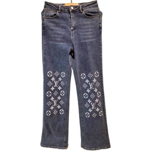 二手奢侈品LV路易威登牛仔長褲 (9.9新, 腰36臀42長107)-編號S140