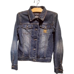 二手奢侈品Chanel香奈兒牛仔夾克 (9.9新, 肩38胸48長68)-編號S142