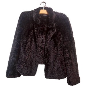 二手奢侈品Chalk皮草加拿大编幟修身海狸绒短款夾克 (9.9新, 肩42胸54長54)-編號S144