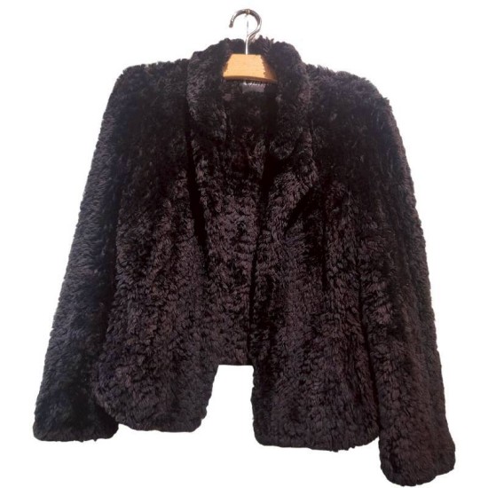 二手奢侈品Chalk皮草加拿大编幟修身海狸绒短款夾克 (9.9新, 肩42胸54長54)-編號S144