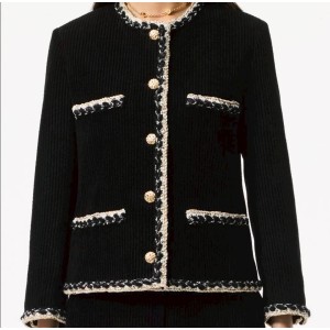 二手奢侈品Chanel香奈兒秋冬系列外套 (9.9新, 肩38×胸42×長57)-編號S148