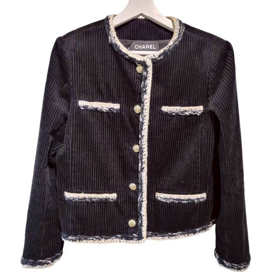 二手奢侈品Chanel香奈兒秋冬系列外套 (9.9新, 肩38×胸42×長57)-編號S148