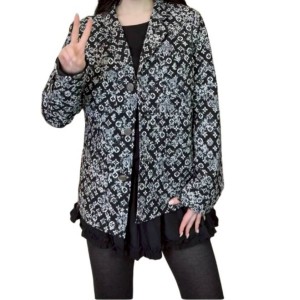 二手奢侈品LV路易威登Monogram老花滿版印花夾克(9.9新, 肩40×胸48×長68)-編號S149