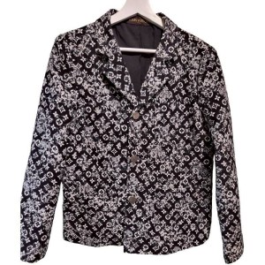 二手奢侈品LV路易威登Monogram老花滿版印花夾克(9.9新, 肩40×胸48×長68)-編號S149