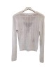 二手奢侈品Dior迪奧白色V領針織開衫 (9.9新, 肩42×胸48×長50)-編號S154