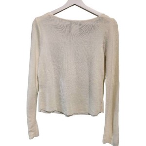 二手奢侈品Chanel香奈兒燙鑽針織衫 (9.9新, 肩40×胸48×長50)-編號S158