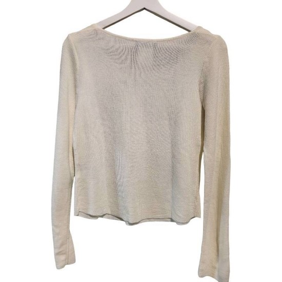 二手奢侈品Chanel香奈兒燙鑽針織衫 (9.9新, 肩40×胸48×長50)-編號S158