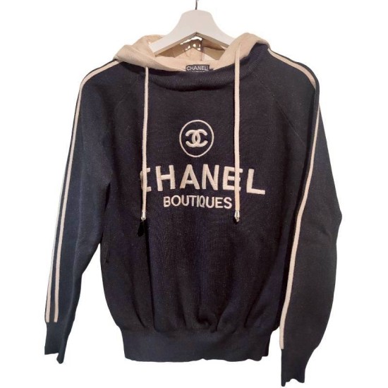 二手奢侈品Chanel香奈兒字母刺繡上衣 (9.9新, 肩44胸52長57)-編號S159