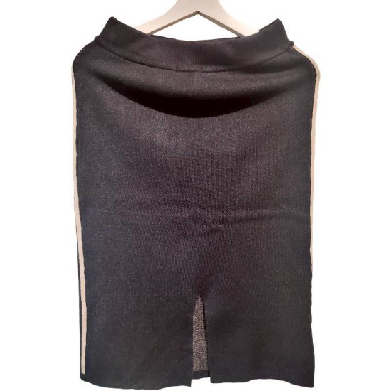 二手奢侈品Chanel香奈兒黑色針織裙(9.9新, 腰33×臀44×長64)-編號S160