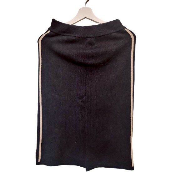 二手奢侈品Chanel香奈兒黑色針織裙(9.9新, 腰33×臀44×長64)-編號S160