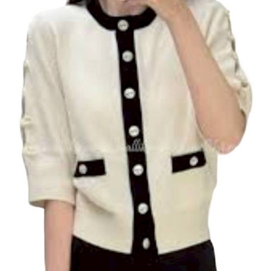 二手奢侈品Chanel香奈兒開襟衫(9.9新, 肩40×胸40×長50)-編號S161