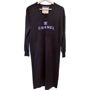 二手奢侈品Chanel香奈兒經典雙 C 連衣裙(9.9新, 肩58×胸68×長108)-編號S164
