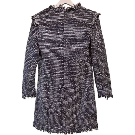 二手奢侈品Chanel香奈兒經典粗花呢外套(9.9新, 肩40×胸42×長90)-編號S165