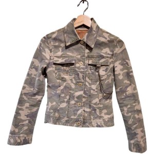 二手奢侈品Louis Vuitton路易威登迷彩牛仔夾克(9.9新, 肩36×胸38×長50)-編號S168