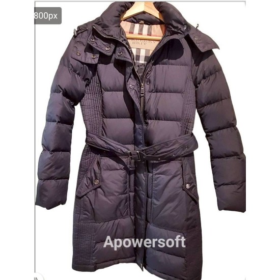 二手奢侈品Burberry巴寶麗長款羽絨衣(肩42胸48長90, 官碼xs)-編號S21