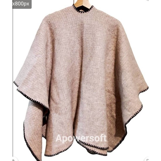 二手奢侈品Chanel香奈兒羊毛披巾(9.9新, 肩46胸70長120)-編號S23