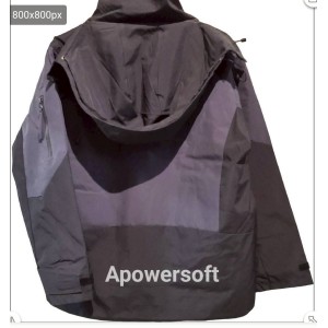 二手奢侈品Chanel香奈兒黑灰色衝風衣外套(9.9新, 肩50胸58長60)-編號S25