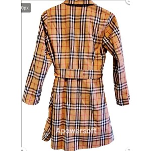 二手奢侈品Burberry巴寶麗戰馬格洋裝外套(9.9新, 肩38胸44長92)-編號S26